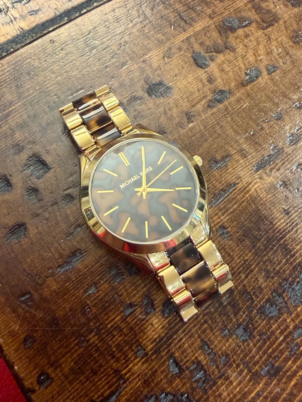 Michael Kors Gold and Tortoiseshell women’s watch